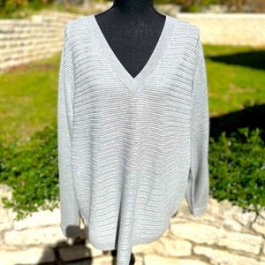 Hilary Radley Grey Sweater, size XXL